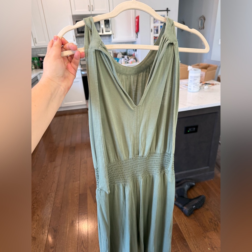 Lascana Chic Olive Sleeveless Halter  Jumpsuit Skze 6